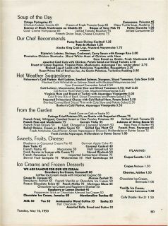  Buttery Menu & Wine List Ambassador East Hotel Chicago Illinois 1950