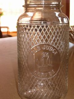 Vintage Old Judge Coffee Jar