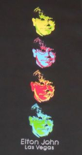 Elton John Red Piano Concert Las Vegas T Shirt Pop Retro Cool RARE L