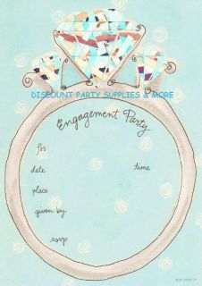 Wedding Engagement Ring Party Invitations 10ct