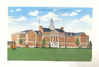 Veterans Hospital Wichita Kansas Vintage 1947 Postcard