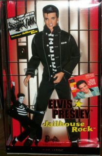 Elvis Presley Jailhouse Rock Barbie Ken Doll Black Jeans Jacket Great