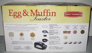  BASICS EGG & MUFFIN TOASTER Cooker Warmer Breakfast Sandwich English