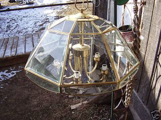  Gently Used Brass and Glass Chandelier My Biggest