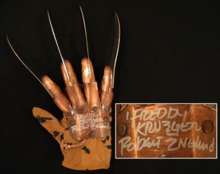 Robert Englund Freddy Krueger Signed Nightmare on Elm Street Glove ASI