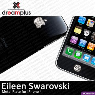 product name dreamplus eileen swarovski iphone 4 logo and home button