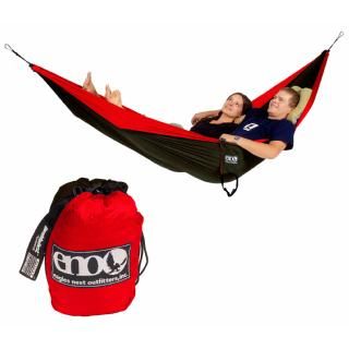 Eno Double Nest Hammock Red Charcoal