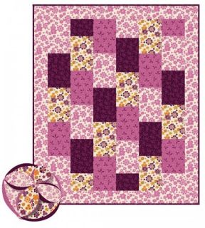 Easy Baby Quilt Kit Brick Quilt Clutch Ball Pink Purple Quilt Pattern