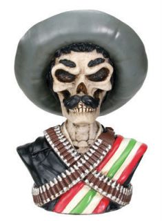 Skulls Skeletons Emiliano Zapata Skull Bust Figurine Decorative