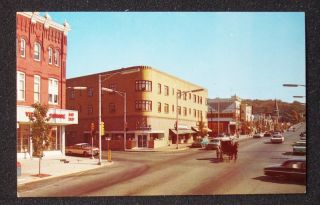 1969 Old Cars Amish Buggy Downtown Ephrata PA Lancaster