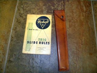 1950s Pickett Eckel Model 1010 Trig Slide Rule w Leather Case How to
