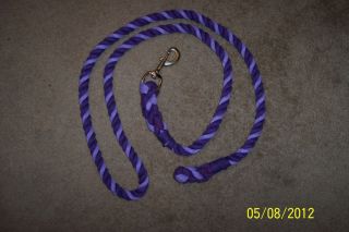 New Equine Horse Tack Cotton Lead Rope 8 Purple with A Brass Snap