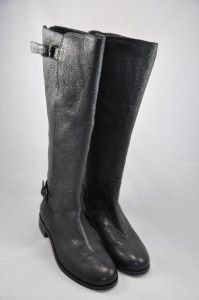 Crew Emmett Tall Flat Boots Extended Calf $355 Black New Knee High
