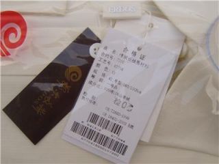 Inner Mongolia Erdos Mens Cashmere Dress L Button Pocket Shirt Beige