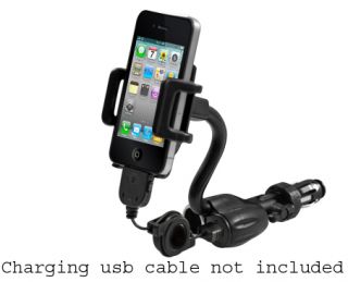 cigarette socket hole phone holder for iphone 5 with usb port