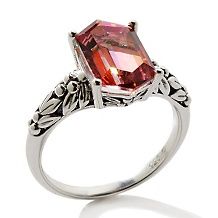 Orvieto Silver Moody Pink Drusy and White Quartz Sterling Silver Ring