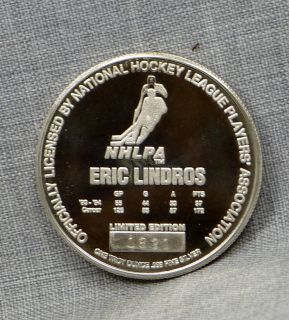 ERIC LINDROS 1 OZ Silver Official NHL Licensed Proof Round
