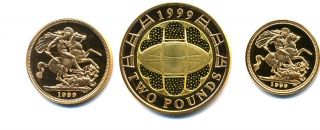 1999 queen elizabeth ii 3 coin gold proof sovereign set