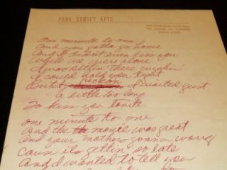 Eddie Cochran Original Lyrics One Minute to One Baker K