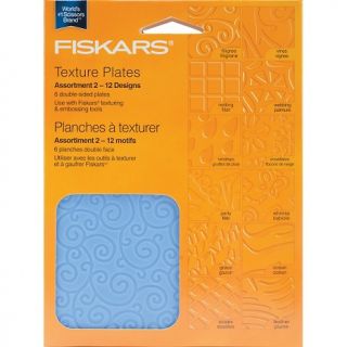 Fiskars Embossing Texture Plate Assortment II   6 Pack at