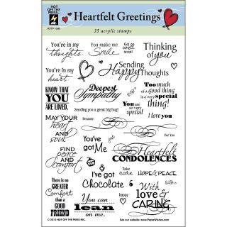  off the press acrylic stamps 6 x 8 sheet heartfelt greetings rating 1