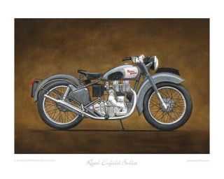 Motorcycle Limited Edition Print Royal Enfield Bullet
