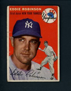  1954 Topps 62 Eddie Robinson Yankees
