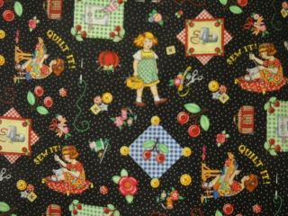 Over 1 Yard** Mary Engelbreit Fabric Sewing Quilting Hearts