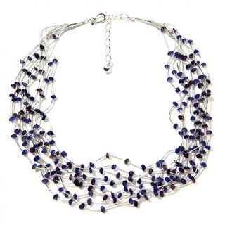 Mine Finds by Jay King 10 Strand Liquid Silver Iolite Necklace