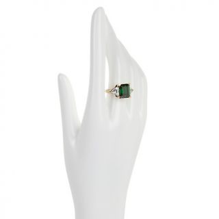 Victoria Wieck 11.5ct Absolute™ Emerald Color 3 Stone Ring