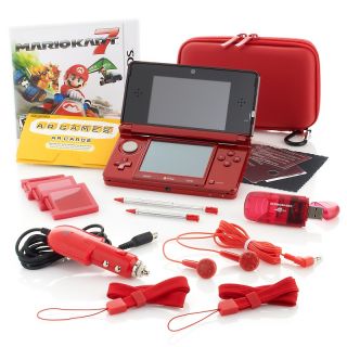  3DS 3D Game System with Mario Kart 7 Game and 13 piece Accessory Kit