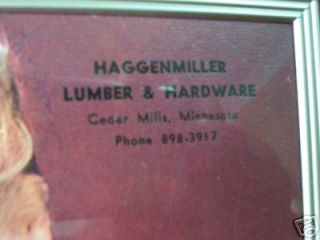 Cedar Mills Minnesota Haggenmiller Lumber Calander MN