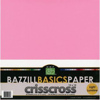  Paper Cardstock Bazzill 12 x 12 Criss Cross Multi Pack Cardstock