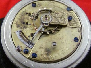 Vintage 18s Elgin B w Raymond Pocketwatch Fancy Dial