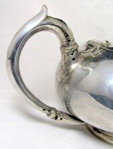 Victorian Elkington Co Electroplated Melon Teapot 1864