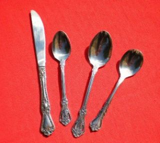 Rogers Stainless Floral Sugar Soup Spoons Teaspoon