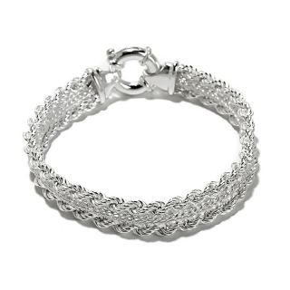 italian silver fancy rope and mesh 7 14 bracelet d 20130131090423377