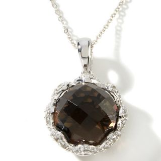 Opulent Opaques 14.62ct Smoky Quartz and White Topaz Sterling Silver