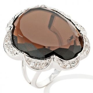 Rarities Fine Jewelry with Carol Brodie 15.4ct Brown Quartz and White