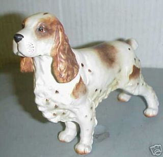English Springer Spaniel Ceramic Dog Figurine