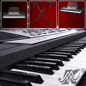 61 Key Electronic Music Keyboard Electric Piano Stand Beginner Musical