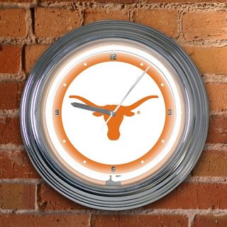  College Fan Texas 15 Neon Team Clock   Texas   College