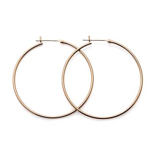 Michael Anthony Jewelry® 14K Yellow Gold Hoop Earrings   1 1/2 x 1/1