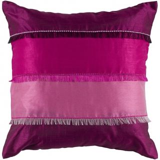 Rizzy Home Rizzy Home 18 x 18 Fringe Pillow   Pink/Fuchsia