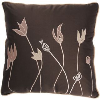 Tulip Throw Pillow, 18 x 18in   Brown/Tan