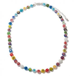 Sterling Silver Glass Beaded 16 Necklace