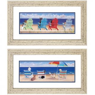  Beautiful Marketplace Rainbow Beach Set of 2 Framed Prints 8 X 16