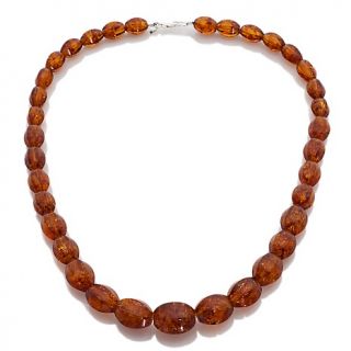  Jewelry Necklaces Beaded Age of Amber Barrel Bead 19 1/2 Necklace