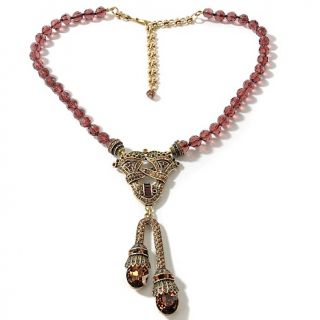  Daus Brilliant Abundance Bead and Crystal 17 3/4 Drop Necklace