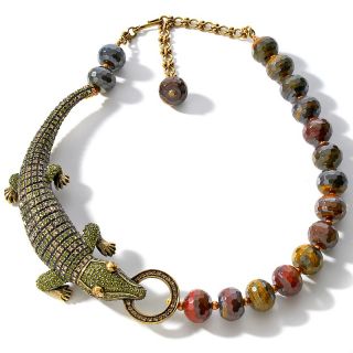  Crocodile Hei deee Serpentine Bead 17 Necklace